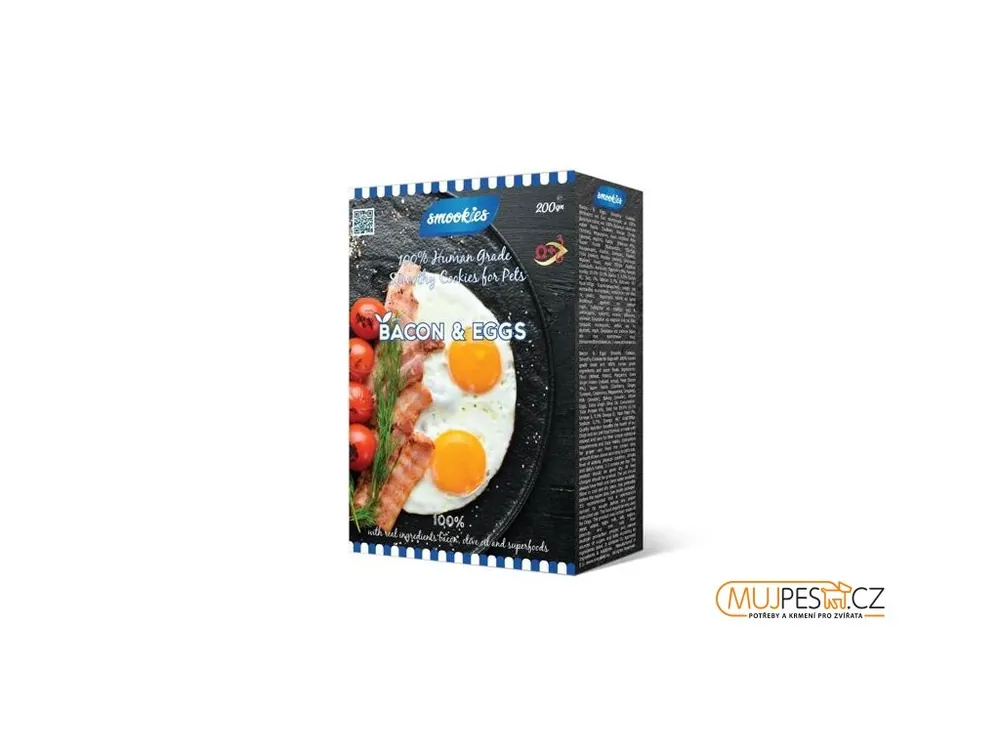 SMOOKIES Premium BACON - slaninové sušenky 100% human grade, 200g Must-Have