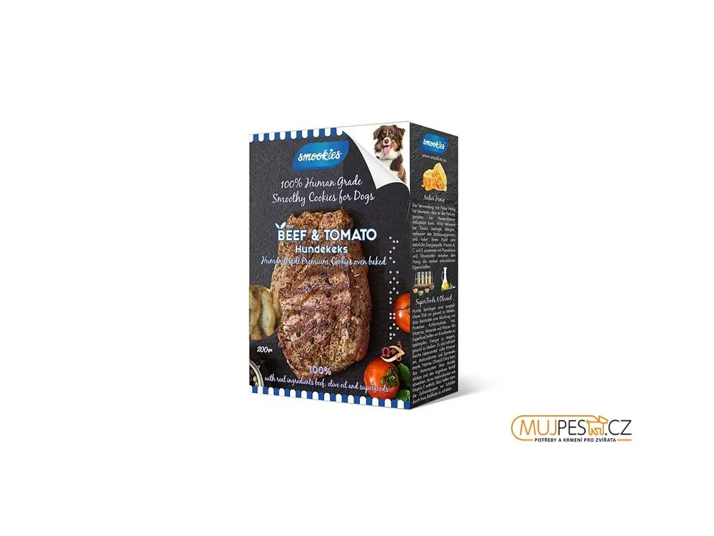 SMOOKIES Premium BEEF - hovězí sušenky 100% human grade, 200g Dokud Zásoby Vydrží