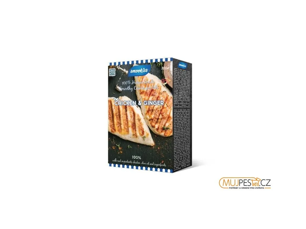 Pouze Dnes SMOOKIES Premium CHICKEN - kuřecí sušenky 100% human grade, 200g
