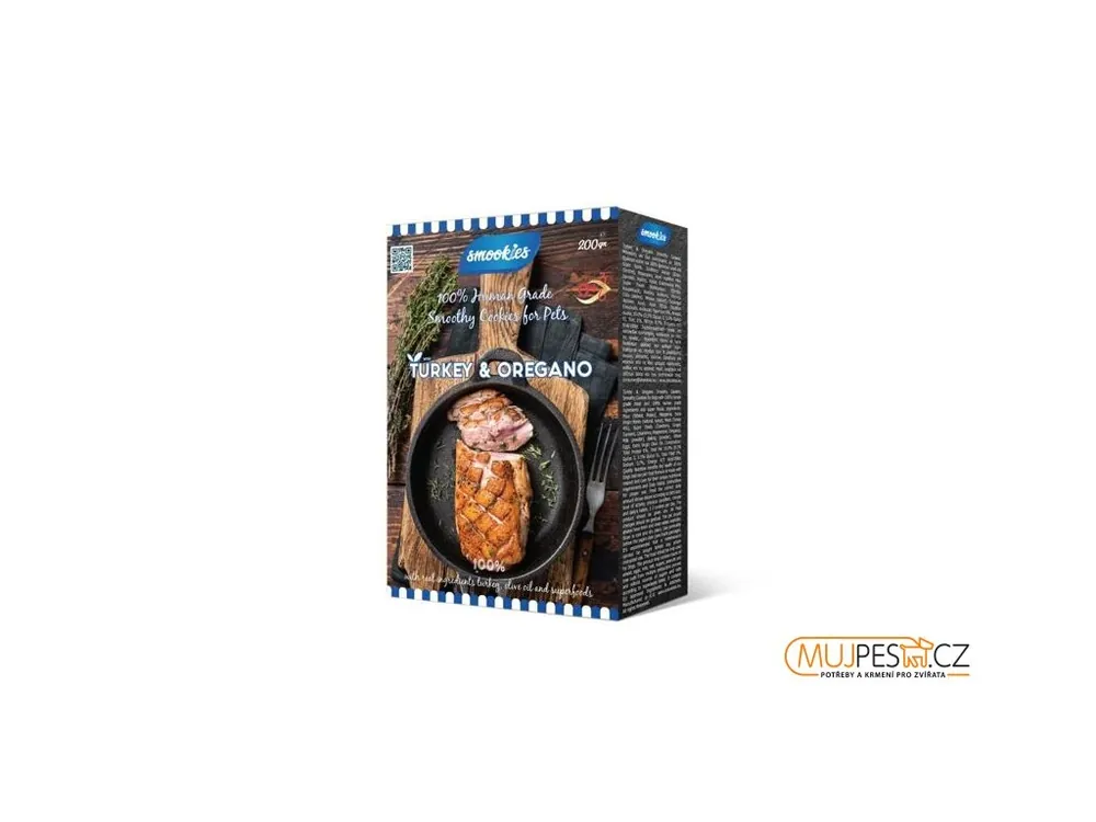 SMOOKIES Premium TURKEY - krůtí sušenky 100% human grade, 200g Dokud Zásoby Vydrží