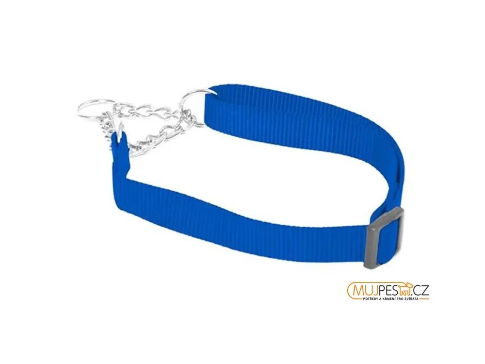 Nejprodávanější Obojek nylon polostah. Modrá DUVO+ 2,0x35-55cm