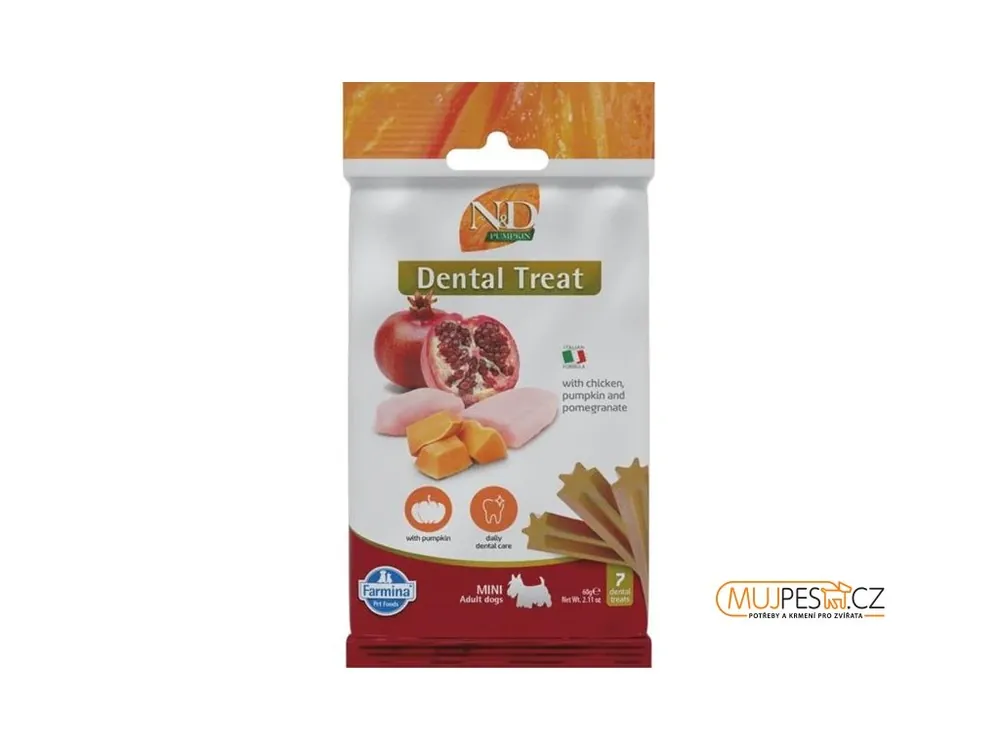 N&D PUMPKIN Dog Dental Snack Chicken Mini 60 g Výhodná Nabídka