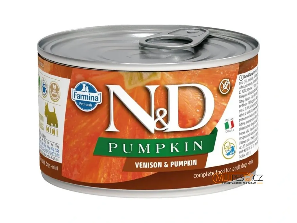 Pouze Dnes N&D PUMPKIN Dog konz. Venison & Pumpkin Mini 140 g