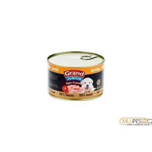 Výprodej GRAND konz. Superpremium pes Junior krůtí 405g