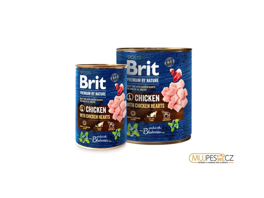 Brit Premium Dog by Nature konz Chicken & Hearts 800g Přímo Od Výrobce