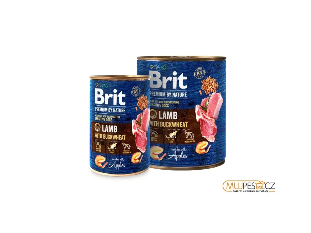 Pouze Dnes Brit Premium Dog by Nature konz Lamb & Buckwheat 800g
