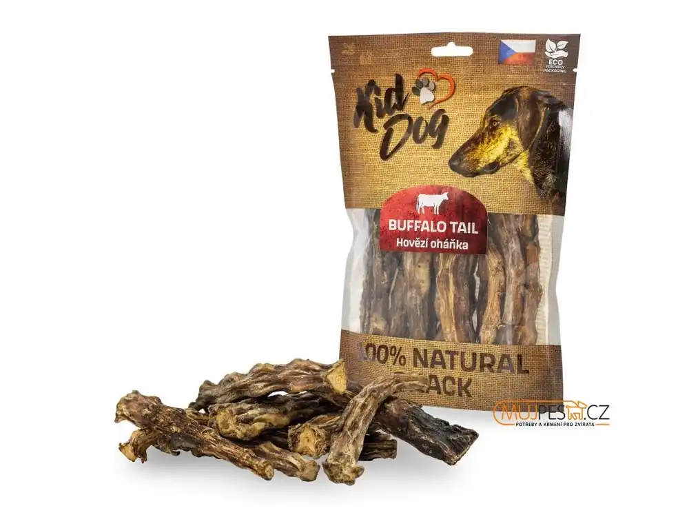 Nízká Cena KIDDOG 100% Natural Snack, hovězí oháňka bez kůže 12 cm / 200 g