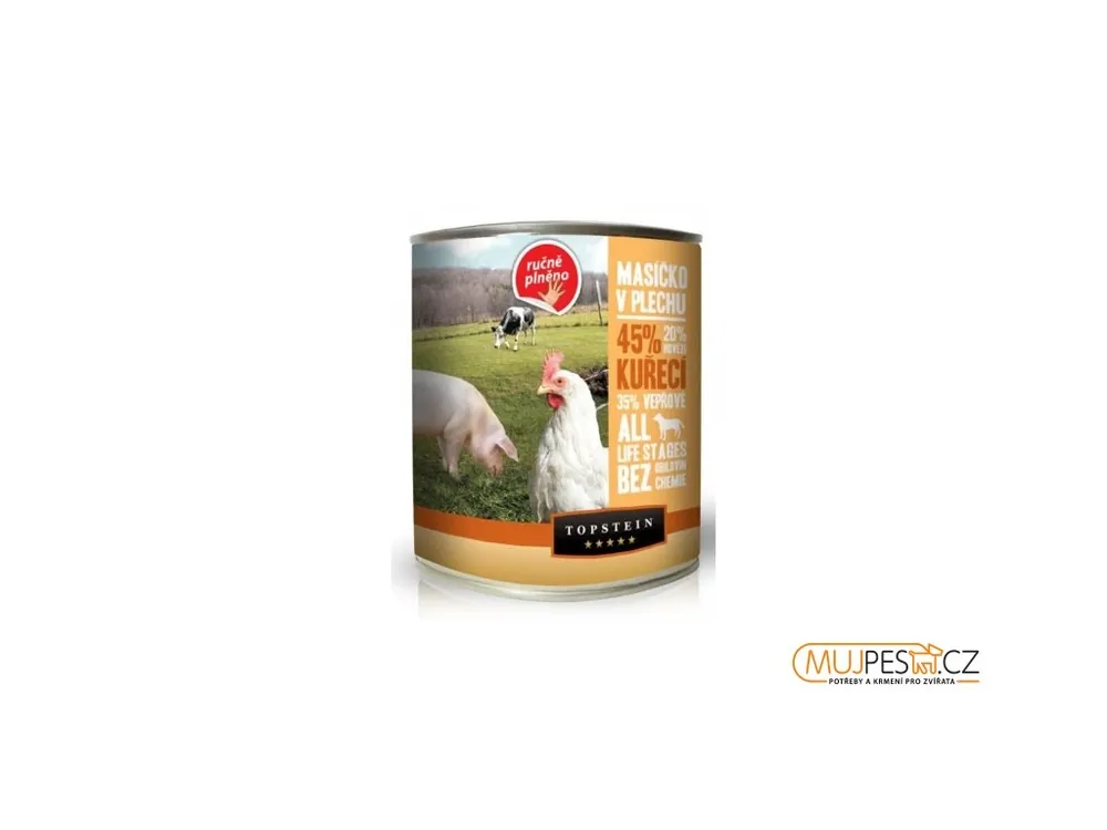 Cenový Hit TOPSTEIN Masíčko v plechu kuřecí 850g
