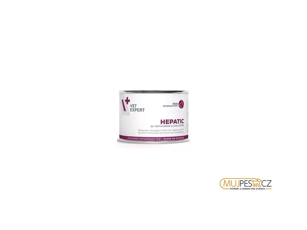 VetExpert VD 4T Hepatic Dog konzerva + Met 200g Rychlé Dodání