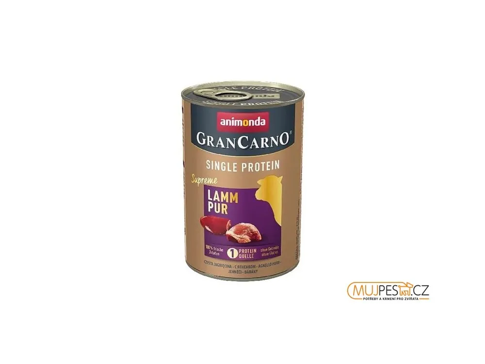 Levný GRANCARNO Single Protein 400 g cisté jehnecí, konz