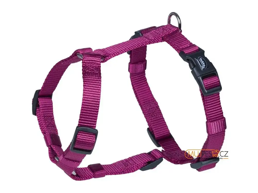 Ověřený Nobby Classic Postroj Nylon 14-20Cm / 10Mm Malina