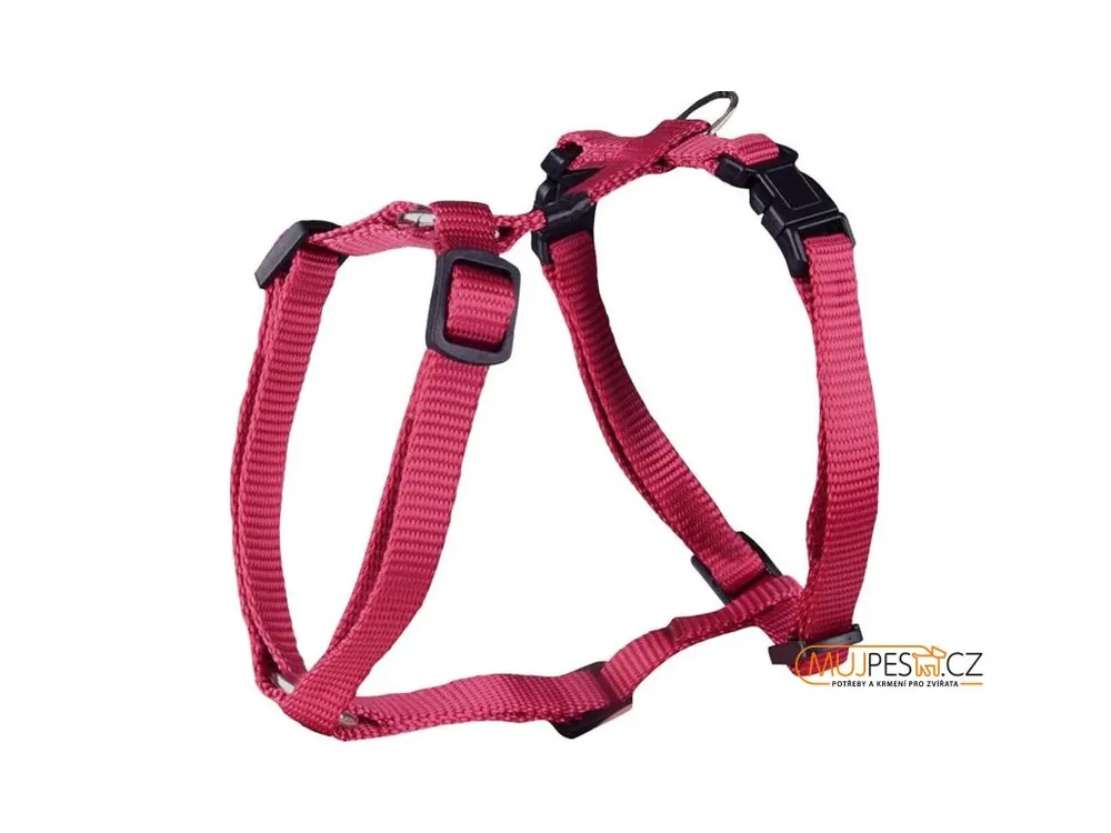 Cenově Výhodný Postroj nylon Ziggi vínový XS 1x25-40cm Flamingo