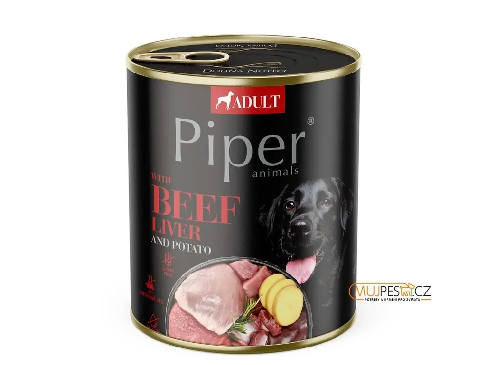Hit Sezóny PIPER s hovezími játry a bramborami, konzerva pro