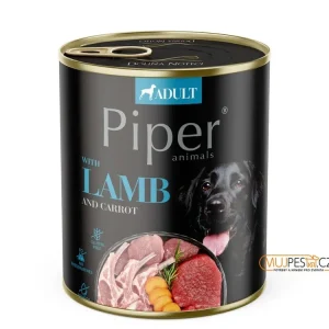 Cenově Výhodný PIPER s jehnecím, mrkví a rýží, konzerva pro psy 8