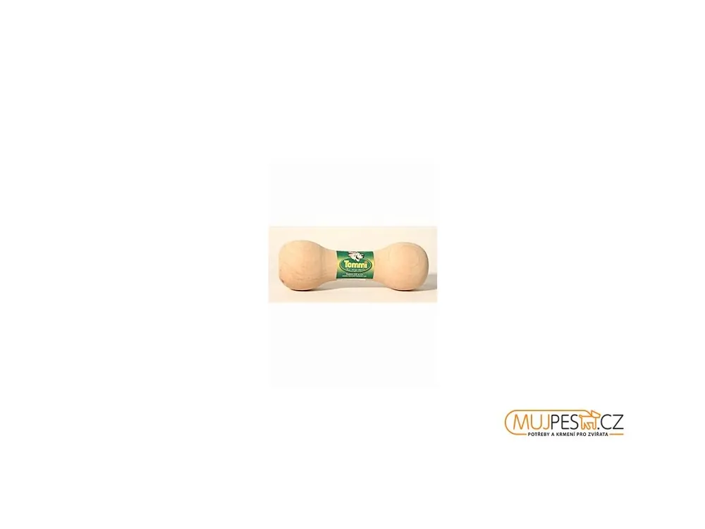 Nová Kolekce Hračka pes Činka dřevo aport 125g 14,5cm Tommi