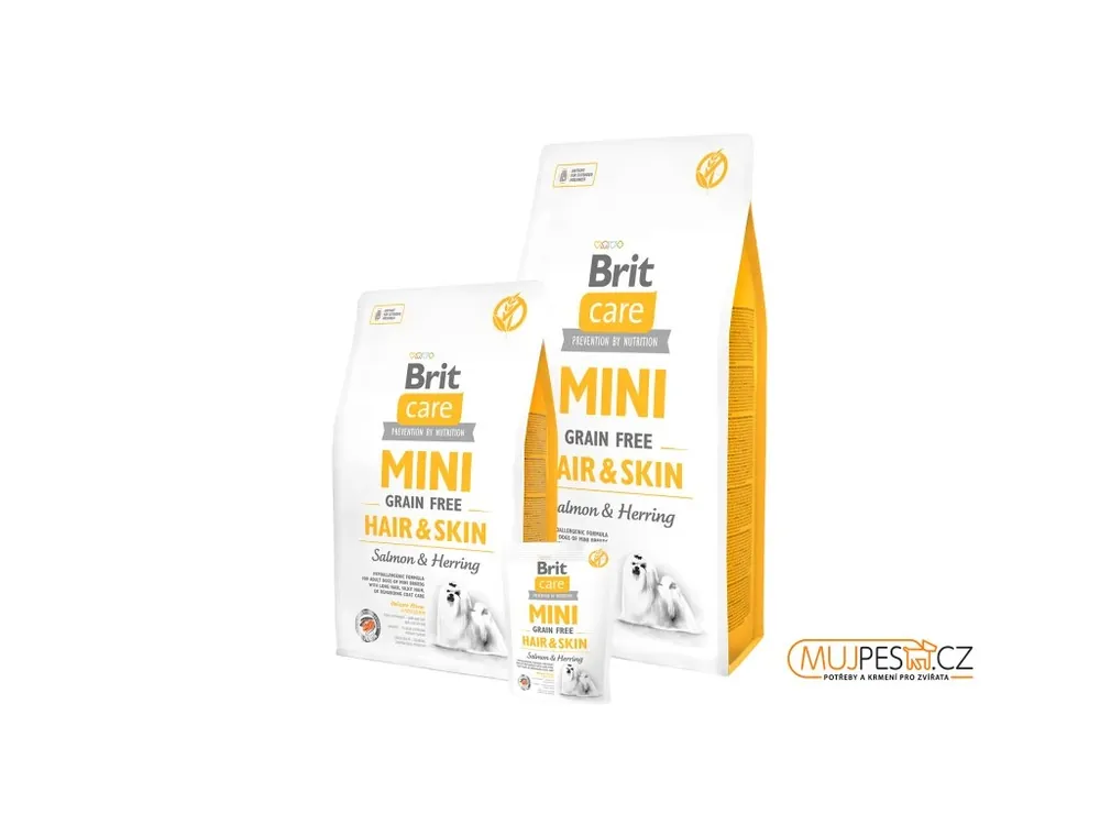 Rychlé Dodání Brit Care Dog Mini Grain Free Hair & Skin