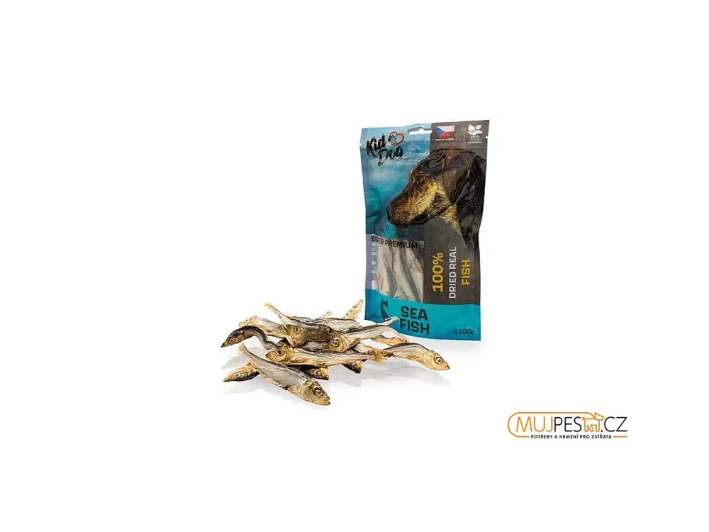KIDDOG SUPER PREMIUM rybičky - mořské šproty 100 g Finální Výprodej