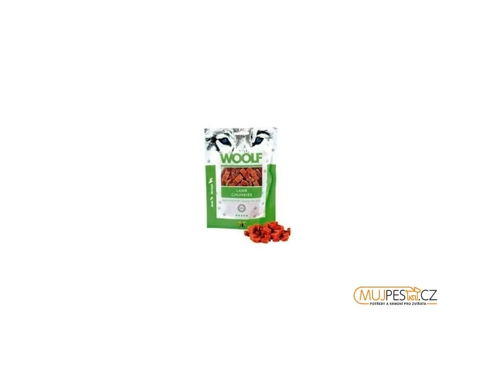 WOOLF pochoutka lamb chunkies 100g Pouze Dnes