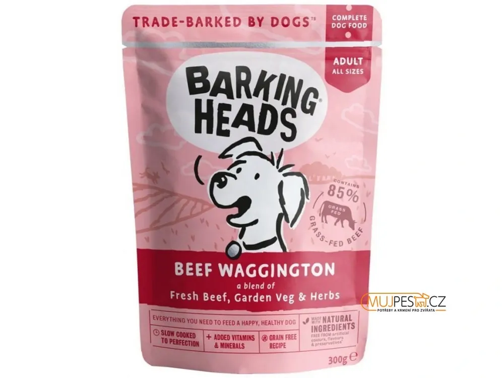 BARKING HEADS Beef Waggington kapsička 300g Nejprodávanější