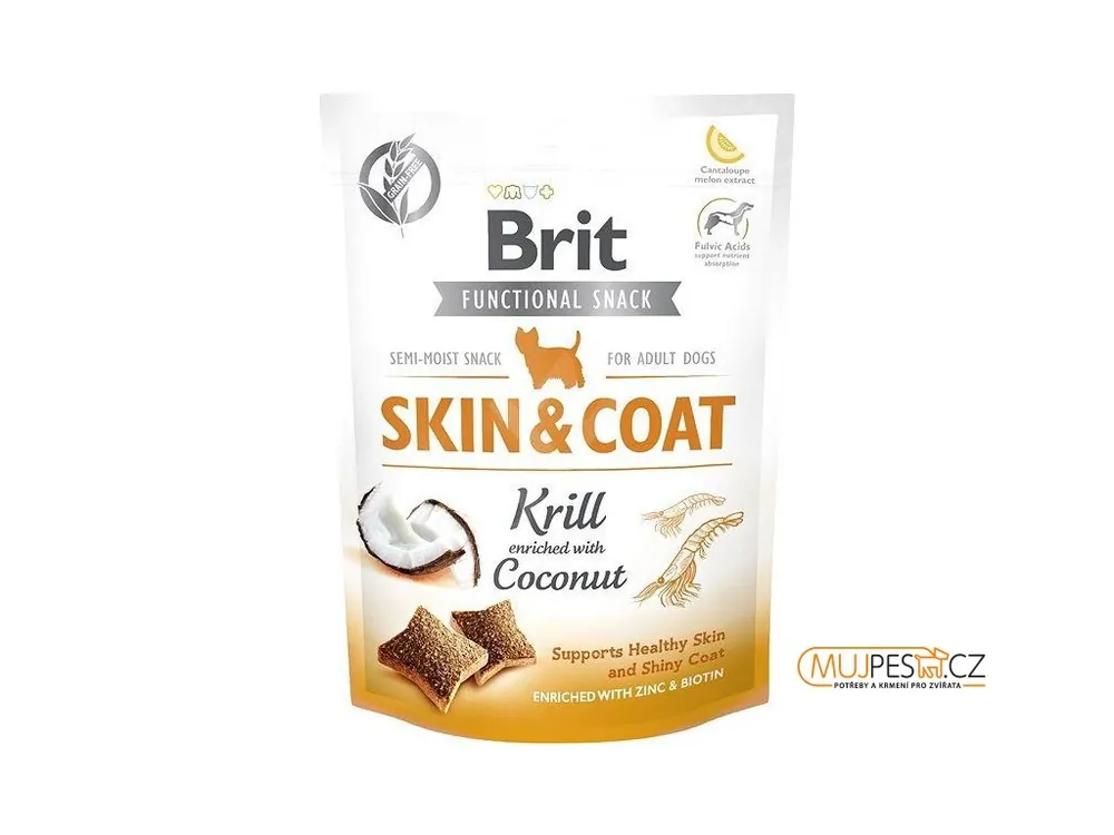 Brit Care Dog Functional Snack Skin&Coat Krill 150g Nakupujte Hned