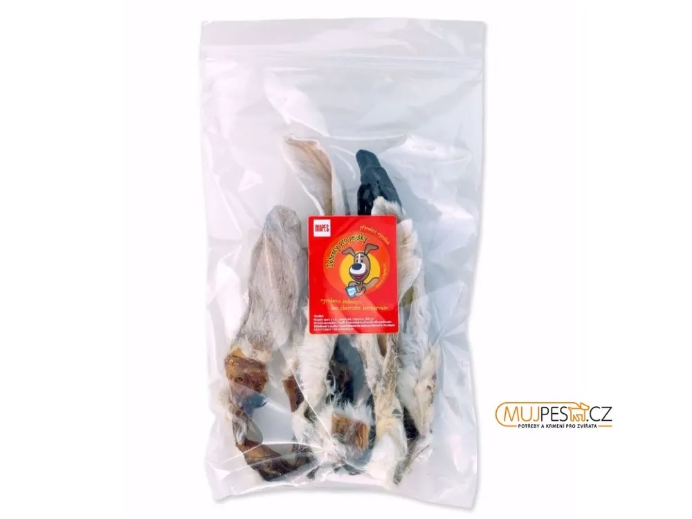 Nejlepší Volba Pochoutka sušená MAPES králičí ucho se srstí 100g