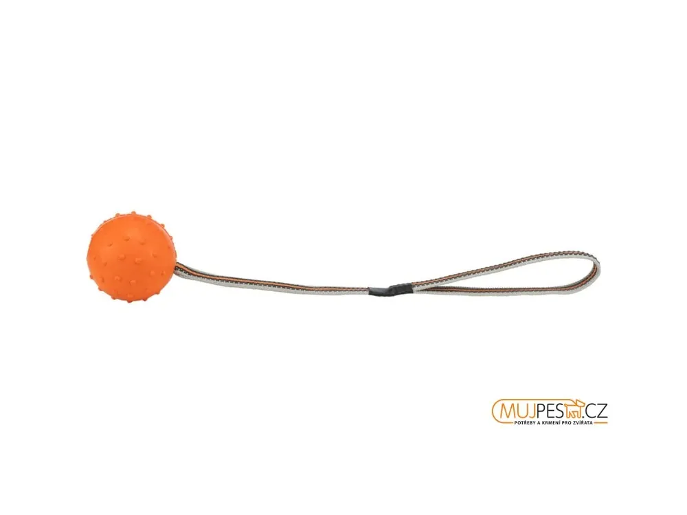 SPORTING míč tvrdý na nylon.pásku, přírodní guma 6 cm/35 cm Výhodná Nabídka