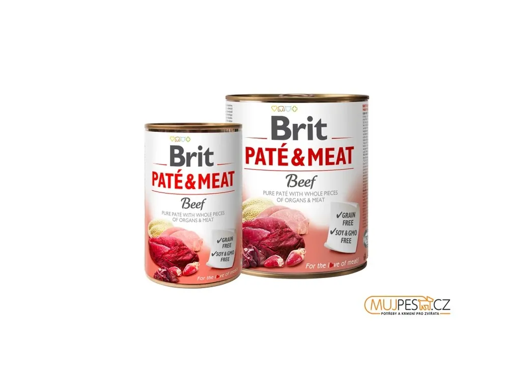 Aktuální Brit Dog konz Paté & Meat Beef 800g