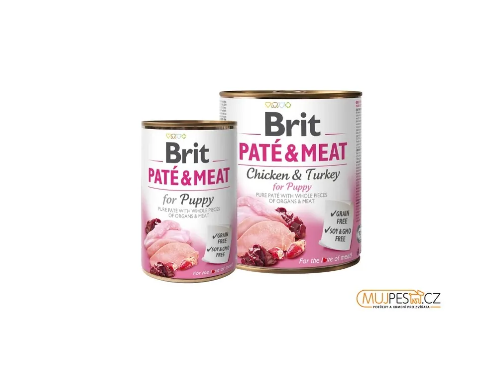 Rychlé Dodání Brit Dog konz Paté & Meat Puppy 800g