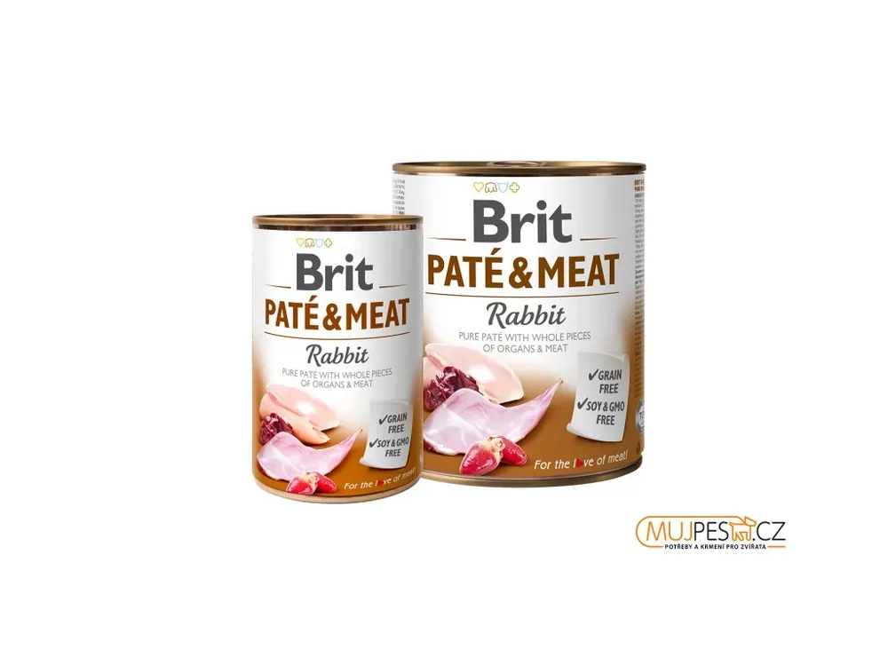 Brit Dog konz Paté & Meat Rabbit 800g Víkendová Akce