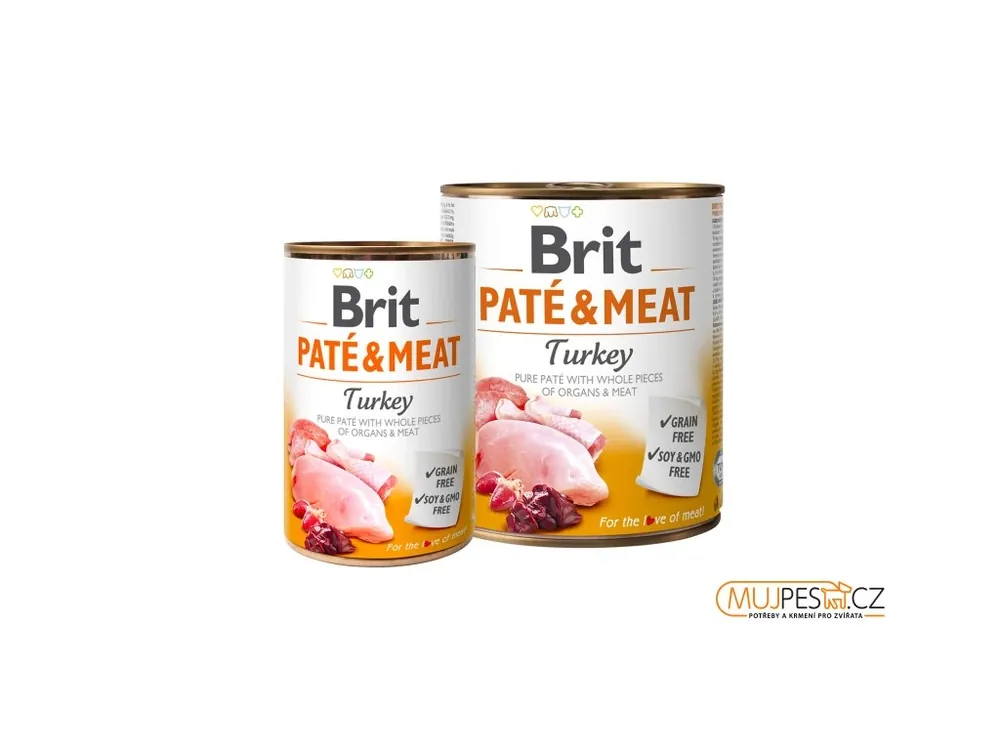 Speciální Cena Brit Dog konz Paté & Meat Turkey 800g