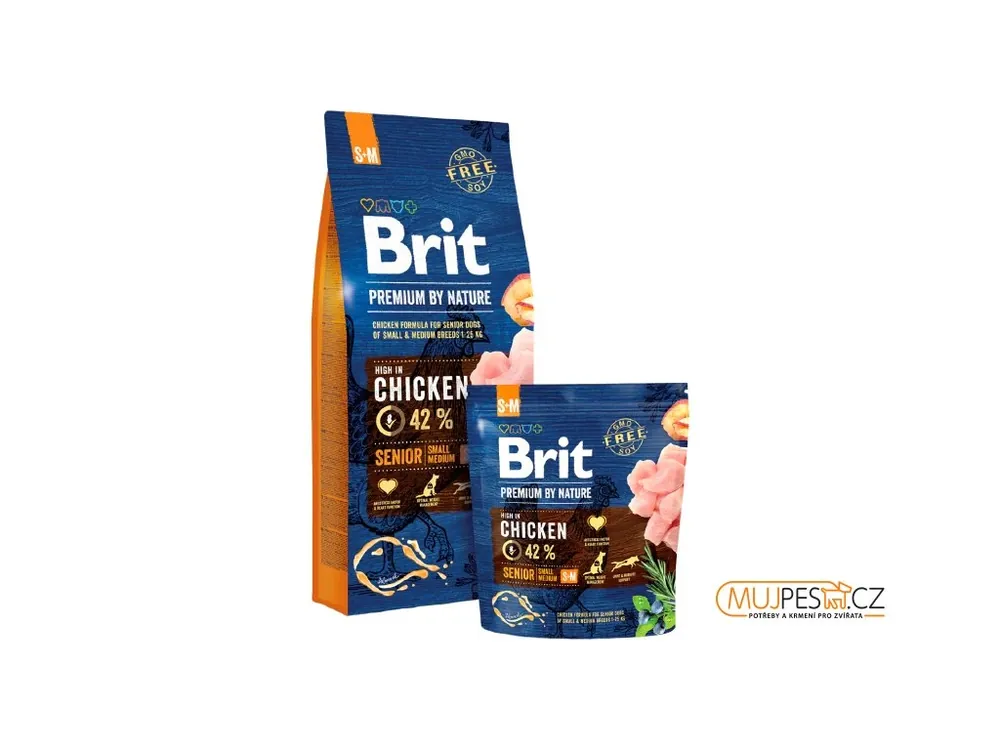 Aktuální Brit Premium By Nature Dog Senior S+M