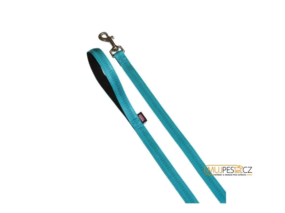 Nobby Soft Grip Vodítko Nylon 120Cm / 10Mm Tyrkysová Vrácení Zdarma