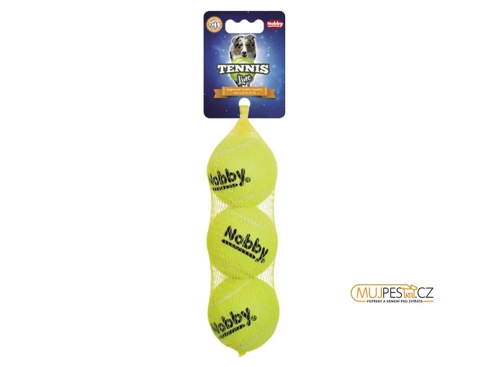 Nobby Tenisový Míček 6 cm 3 ks Akční Nabídka