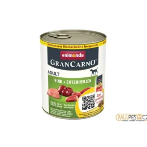 Výprodej GRANCARNO Adult - hovězí, kachní srdce 800g