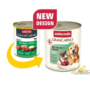 Top Prodej GRANCARNO Adult - s jelením masem a jablky 800 g