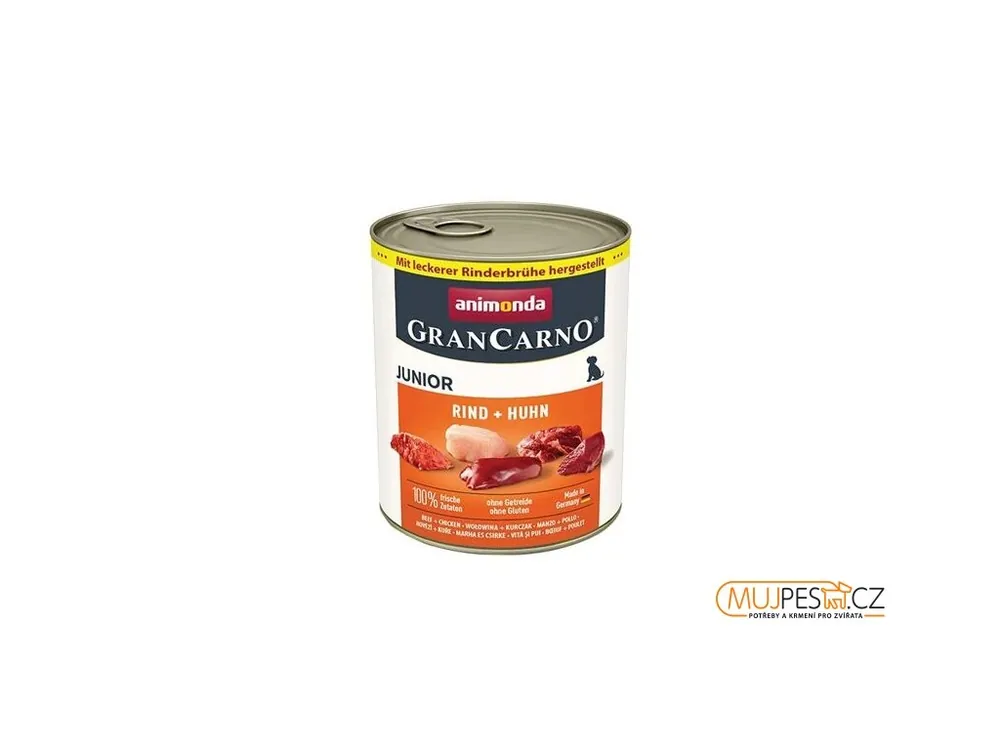 Vysoce Kvalitní GRANCARNO JUNIOR - kuře, hovězí 800g
