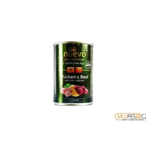 Nová Kolekce Nuevo pes junior kuřecí a hovězí konz. 800g