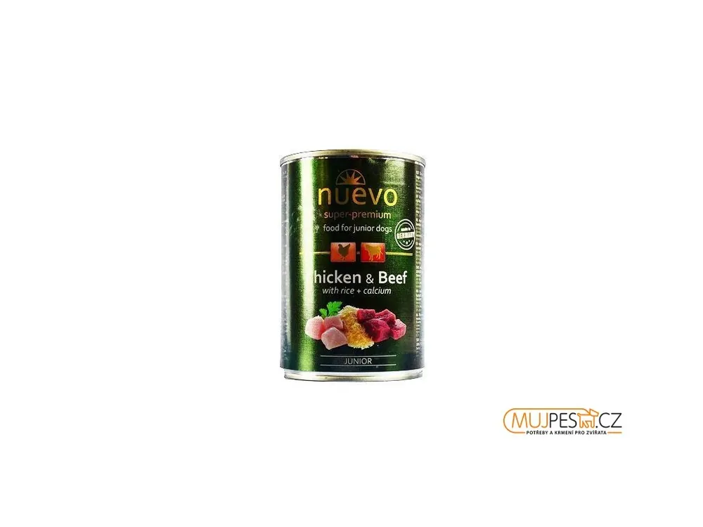 Nová Kolekce Nuevo pes junior kuřecí a hovězí konz. 800g