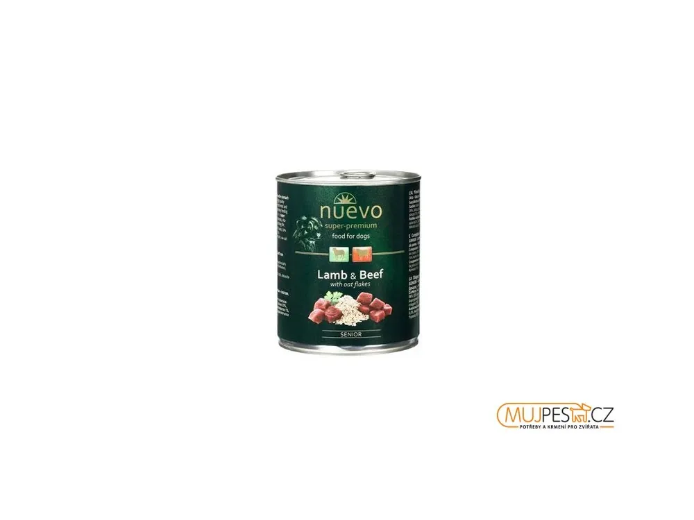 Nuevo pes senior jehněčí s ovesnými vl. konz. 800g Ověřený