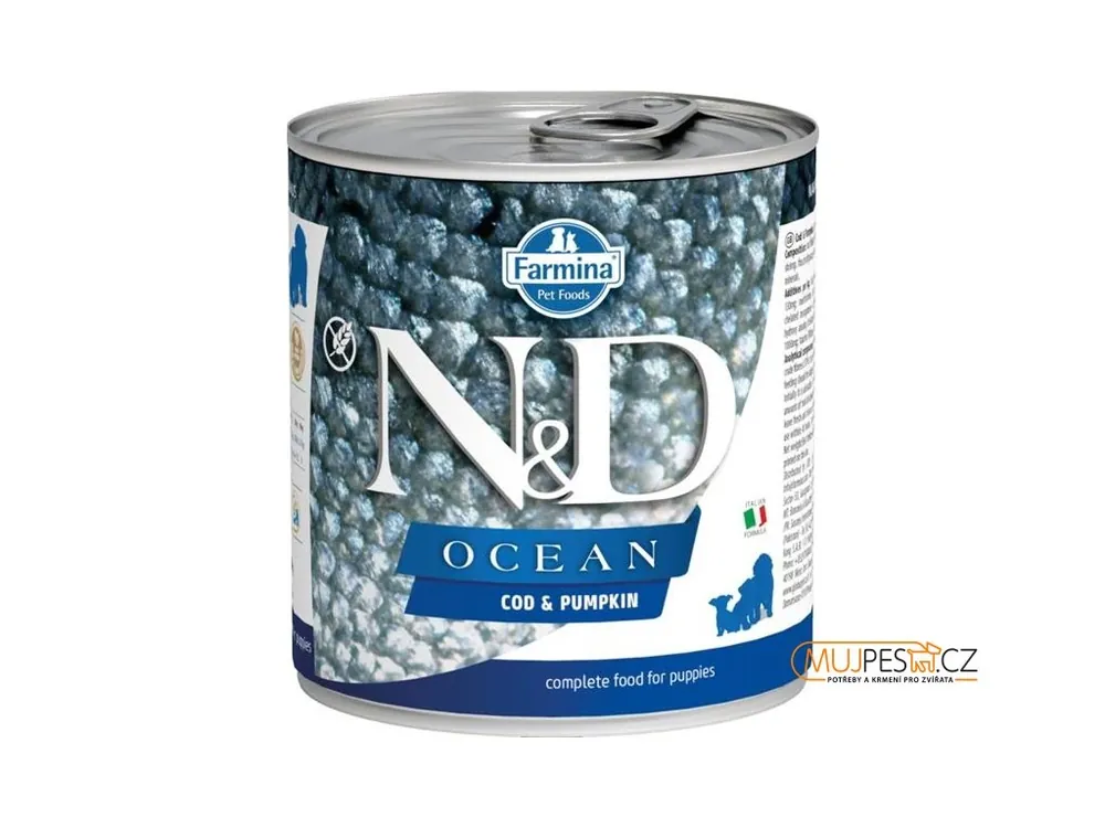 Nová Kolekce N&D OCEAN Dog konz. Cod & Pumpkin Puppy 285 g