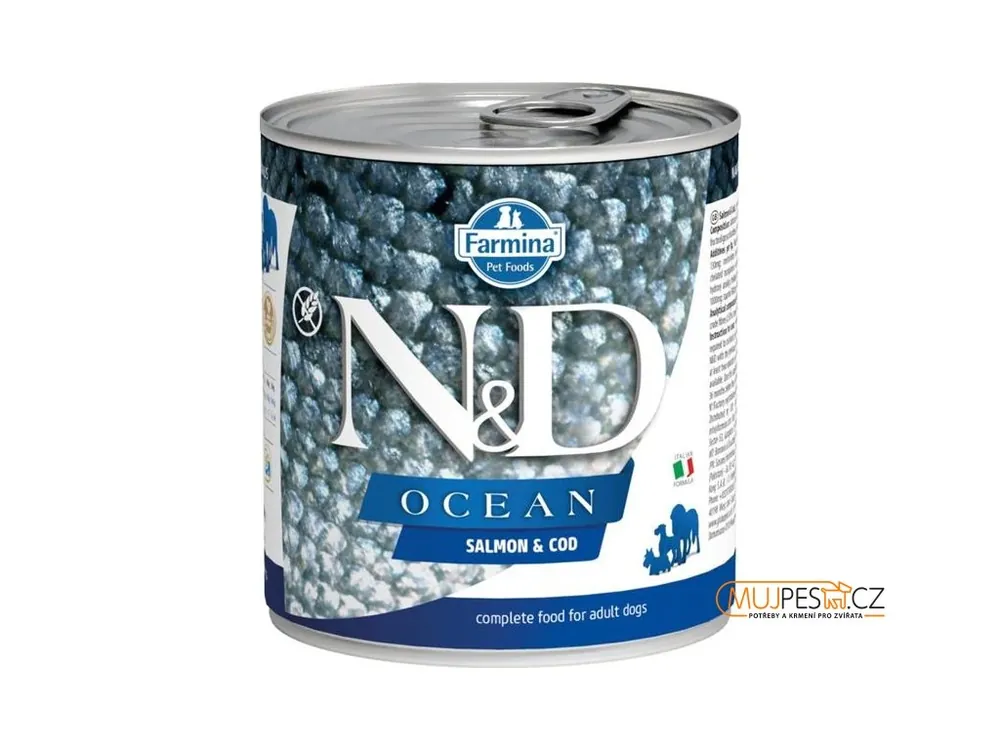 Aktuální N&D OCEAN Dog konz. Salmon & Cod 285 g