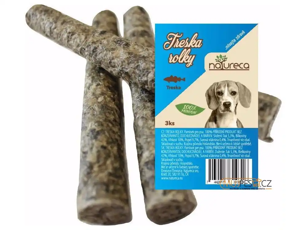 NATURECA pochoutka Rolky z tresky 3ks 75g Ověřený