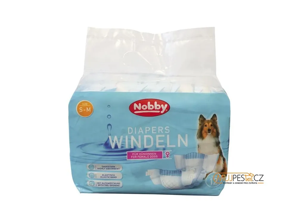 Nobby papírové pleny pro feny S-M 28-40cm (12 ks) Bezpečná Platba