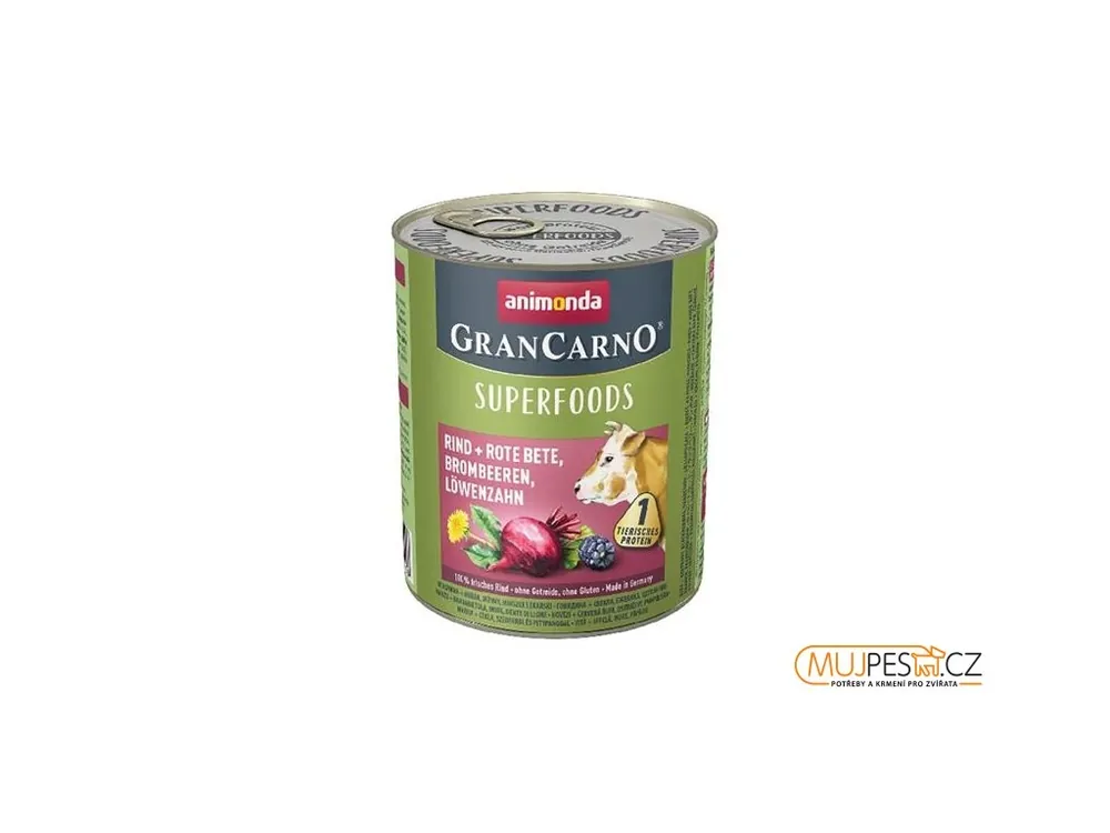GRANCARNO Superfoods hovezí,cv.repa,ostružiny,pamp Bezpečná Platba