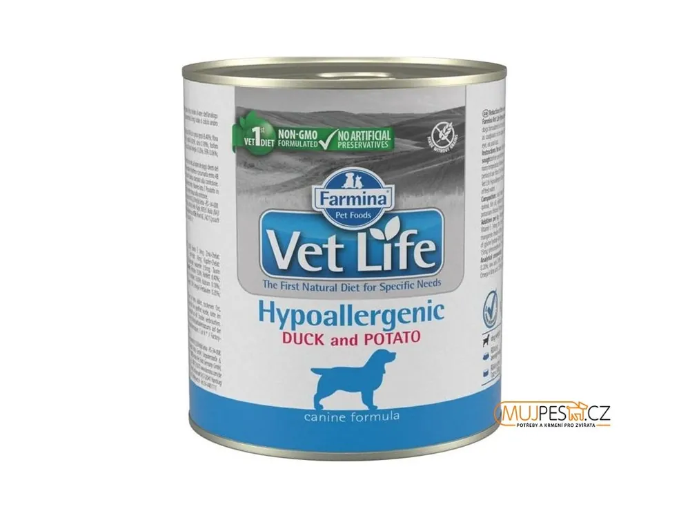 Vet Life Natural Canine konz. Hypoallergenic Duck & Potato 300 g Koupit Online