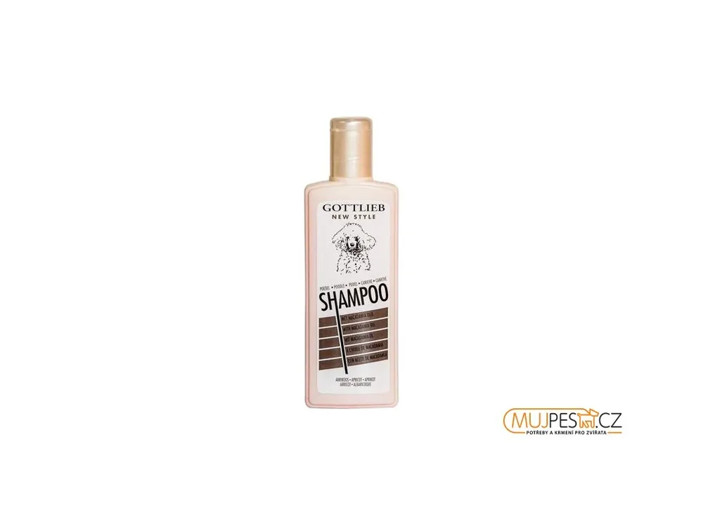 Gottlieb Pudel šampon 300ml-pro pudly aprikot s makadam.olej Cenově Výhodný