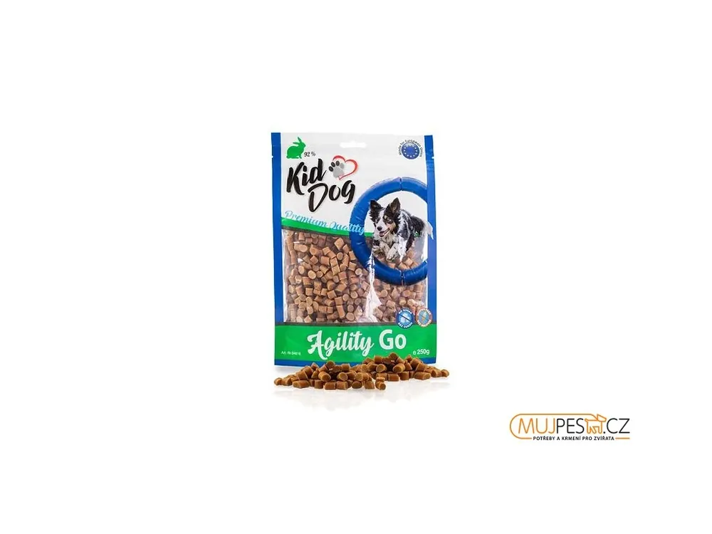 Bezpečná Platba KIDDOG AGILITY GO mini kousky s králíkem 250 g
