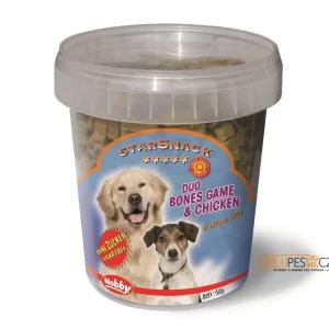 Nobby Starsnack Duo Bones Kyblík Pamlsky Zvěřina+Kuře 500G Sleva