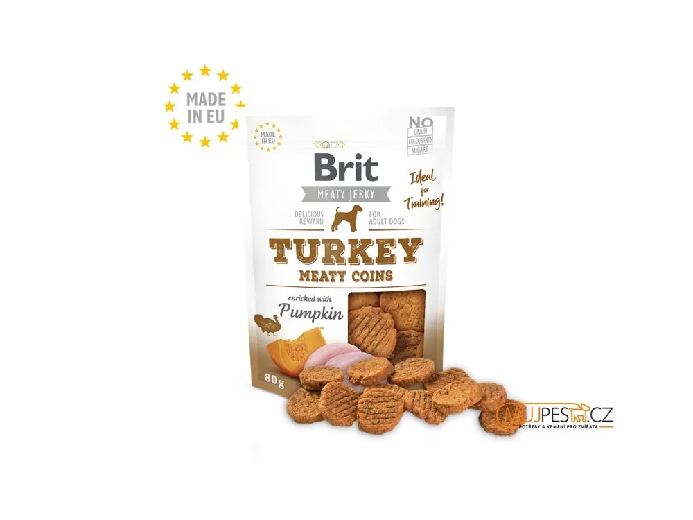 Ihned K Objednání Brit Jerky Turkey Meaty Coins 200g