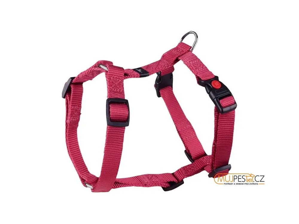 Postroj nylon Ziggi vínový S 1,5x35-50cm Flamingo Nejprodávanější